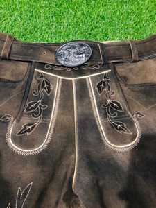 Pantalones Cortos de Lederhosen para Hombre, Cintura Alta, Bordado Floral, Cierre de Botones, Estilo Vintage, Transpirables, Casuales, Trachten Bávaro - Product Image 6