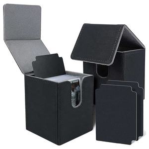 Étui de rangement portable noir pour cartes de poker, coins carrés, pour cartes de jeu de poker, porte-cartes de poker, 100 pièces - Product Image 6