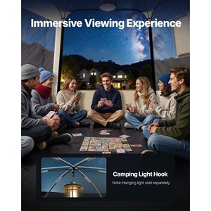 Tenda a Cupola Pop-up 11 X 10,2 ft, Impermeabile e Resistente ai Raggi UV, Rifugio Trasparente per Campeggio e Giardino, Tenda Igloo - Product Image 6