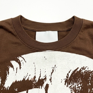 T-shirt imprimé oversize en coton premium à col rond, manches courtes, tricoté, style streetwear vintage, épaules tombantes, coupe ample - Product Image 2