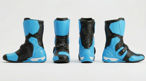 Botas de Motociclismo Impermeables de Último Diseño, Estilo Urbano, Todoterreno, con Logotipo Personalizado, Transpirables, de Cuero - Product Image 6