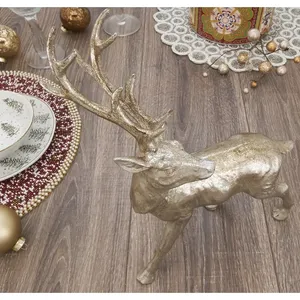 Sculpture en fer forgé artisanale haut de gamme, sculptée en 3D, plaquée or, décoration de luxe pour la maison et les entreprises, vente en gros mondiale, acheteurs importateurs - Product Image 2