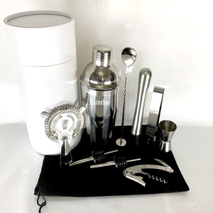 AMason Meilleure Vente Kit de Barman 9 Pièces en Acier Inoxydable 304 avec Support en Bambou pour Mixologie et Shaker à Cocktails - Product Image 4