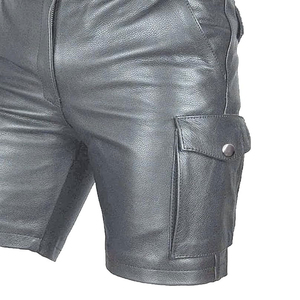 Professional Factory Made Men Custom <b>Leather</b> Fashion <b>Shorts</b> High Street <b>Leather</b> Men Fashionable Casual <b>Shorts</b> - Product Image 6