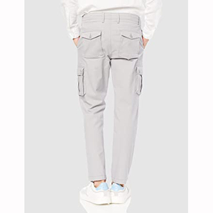 Pantalon cargo élégant pour homme, brodé, coupe droite, 100% coton, imperméable, décontracté, coupe ample, multi-poches, parfait pour la vente en gros à prix abordable - Product Image 4