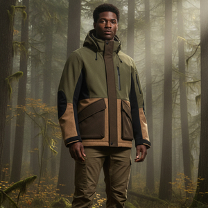 Bulk Custom Waterproof Camouflage Hunting <b>Jacket</b> Outdoor Windproof <b>Mens</b> Tactical Hunting Clothing Softshell Parka Coat - Product Image 5