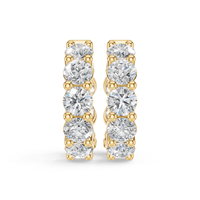 Rhodium-Plattierte 925 Silber Blumenförmige Creolen Brillantschliff Moissanit Damen Klassische Hochzeit Verlobung Geschenk Schmuck