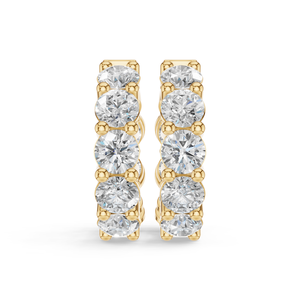 Pendientes de Plata 925 Chapados en Oro Rosa con Moissanita de Corte Brillante Redondo, Joyería Clásica Unisex para Compromiso y Regalo - Product Image 5