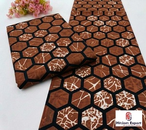 High Quality Rib Batik Brocade Medium <b>Weight</b> African Wax Print Ankara Cotton <b>Fabric</b> Custom Manufacturing OEM ODM Apparel Textile - Product Image 1