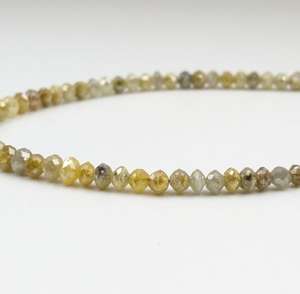 ลูกปัดเพชรเหลืองธรรมชาติทรงรอนเดลล์ เกรด AAA+ ผ่านการรับรองจากผู้ตรวจสอบอิสระ สำหรับทำเครื่องประดับ ความยาว 15 นิ้ว ขายส่ง - Product Image 4