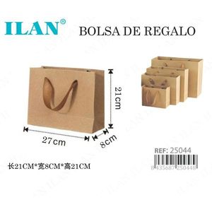 Sacchetto Regalo in Carta Kraft 27x8x21 Cm con Manico per Confezioni Regalo - Product Image 3