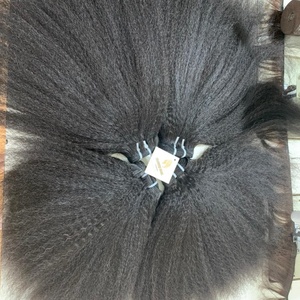 Extensions de cheveux humains Remy, tissage de cheveux naturels afro crépus bouclés texturés pour usage en salon - Product Image 2