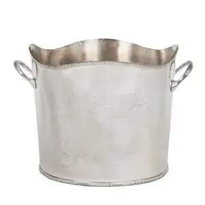 Tough Beverage <b>Tub</b> <b>Galvanized</b> Iron Metal Wine Chiller Bucket Elegant Party Ice Bucket for Champagnes and Wines Cooling Use - Product Image 5