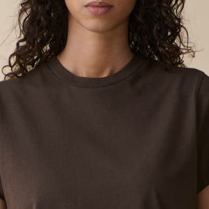 Diseño de Logotipos a Precios Económicos para Compradores al por Mayor, Servicio OEM de Color Sólido, Camiseta de Cuello Redondo para Mujer con Diseño Personalizable - Product Image 2