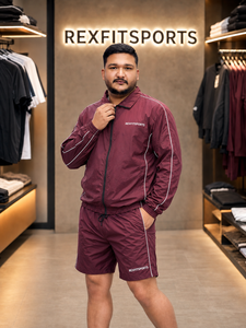 REXFIT SPORTS 2026 Custom Nylon <b>Jacket</b> and Shorts Set Full Zip Sports Tracksuit for Training Casual Wear and Outdoor Activities - Product Image 5