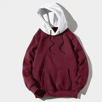 Sweat-shirts à capuche pour hommes 100 % coton, coupe classique, doublure polaire hiver, poche, écologiques, imprimés personnalisés, style streetwear décontracté uni