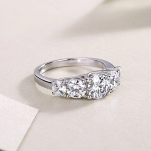Customized Luxury Engagement <b>Ring</b> for Women VVS Moissanite Diamond with Brilliant Cut Iced Out Wedding Jewelry Certified by IGI - Product Image 1