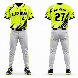 Uniforme de Béisbol Personalizado con Sublimación Completa, 100% Poliéster, Servicio OEM, Ropa de Softbol para Adultos, Manga Corta, Logotipo Frontal - Product Image 6