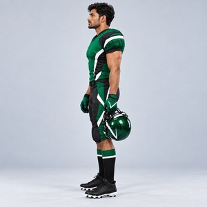 Uniforme de football américain personnalisé unisexe, impression par sublimation, polyester respirant, tenue d'équipe adulte, ensemble d'uniformes de football américain - Product Image 5