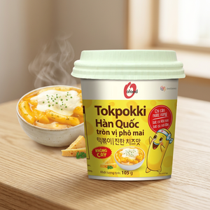 Tokpokki coréen 105g - Gâteau de riz instantané Tokpokki - Saveur riche au fromage - Non piquant |   Vente en gros et OEM O'food - Product Image 1