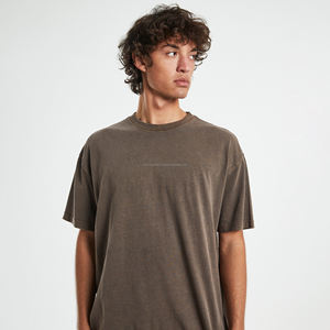 T-shirt surdimensionné à épaules tombantes pour hommes T-shirt blanc en coton épais avec impression personnalisée T-shirts pour hommes Vente en gros - Product Image 4