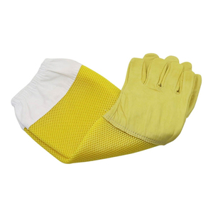 Bee Keeping <b>Gloves</b> Premium Apiary Safety <b>Gloves</b> Leather Palm <b>Long</b> Sleeve Sting Resistant Design OEM Bulk - Product Image 4
