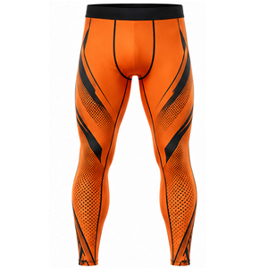 Pantalones de Compresión Deportivos para Hombre, Leggings Personalizados para Gimnasio y Fitness, Ropa Deportiva Elástica que Absorbe la Humedad, Venta al Por Mayor de Fábrica - Product Image 1