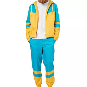 Survêtements de sport personnalisés pour hommes, ensembles de jogging zippés, pantalons d'entraînement pour hommes, coupe-vent en polyester, survêtement en nylon - Product Image 1