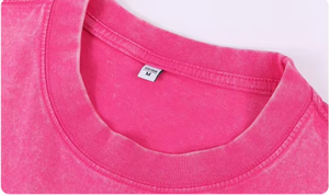 Camiseta Corta de Manga Corta para Mujer, Estilo Lavado, Holgada, Tejida, 100% Algodón Ecológico - Product Image 6