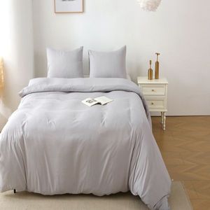 "Queen Duvet Cover Set 3-Piece Solid Color Bedding with 1 Duvet Cover & 2 Pillow Shams (Comforter Not Included)" - Product Image 4