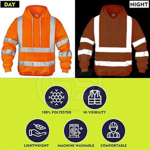 Sudadera de Seguridad Impermeable de Grado Profesional ANSI Clase 2 para Equipos Industriales, Ropa de Trabajo de Alta Visibilidad para Trabajos Exiguos - Product Image 4