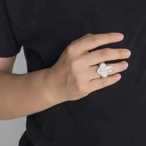 Best Quality Fashion Gold Plated Silver Cross Hip Hop <b>Ring</b> with Zircon <b>Statement</b> Jewelry for Men's Luxury Wear - Product Image 1