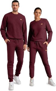 Ensemble de survêtement pour homme, couleur marron, col rond, manches longues, motif géométrique, respirant, vêtements décontractés avec poches latérales, coupe régulière, automne - Product Image 2