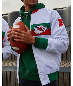 Custom <b>White</b> Satin Varsity <b>Jacket</b> <b>Men</b> Contrast Stripe Bomber <b>Jacket</b> Wholesale Letterman Baseball Uniform Sportswear Coat - Product Image 2