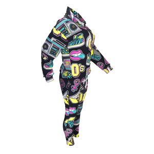 Ensemble de survêtements personnalisés à faible MOQ, ensembles de survêtements d'entraînement pour femmes, survêtements sublimés pour le streetwear à prix de gros - Product Image 3