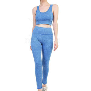 Premium Quality Durable Material Women <b>Yoga</b> <b>Set</b> Solid Pattern Breathable Eco-Friendly Lightweight 2-Piece <b>Set</b> - Product Image 6