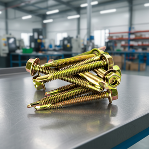 Vis autoperceuse à tête hexagonale en acier au carbone classe 8, galvanisée au zinc et au phosphate, filetage standard, modèle PDC 1 pouce, durable - Product Image 1