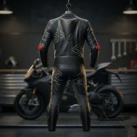 Combinaison de moto en cuir imprimée coupe-vent personnalisée, homologuée CE niveau 2