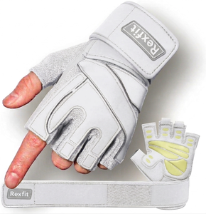 Gants d'entraînement confortables pour la musculation, la remise en forme et les sports de gym, gants de fitness professionnels Rexfit à demi-doigts - Product Image 5