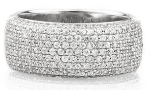 Anillo de Diamantes de Eternidad de Oro de 18K con Certificación IGI para Mujer, con Engaste de Puntas, Diamantes Blancos Naturales Brillantes para Bodas y Fiestas - Product Image 2