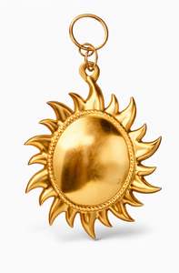 Llavero de Latón con Rostro Solar, Inspirado en el Dios Surya, para Protección, Energía Positiva y Uso Diario - Product Image 6