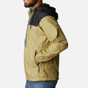 New Arrival Color <b>Block</b> Split Windbreaker Waterproof Jacket Mens Hooded Anorak Jacket - Product Image 5