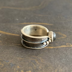 Natural <b>Labradorite</b> Gemstone <b>Ring</b> 925 Sterling Silver Minimalist Statement Jewelry for Women JAIPUR SILVER - Product Image 3