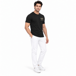 Camisetas de Hombre de Moda OEM de MANGOES FASHION, Nuevas y Modernas, de Poliéster/Algodón, con Estampado Digital en la Parte Delantera, Color Sólido - Product Image 1