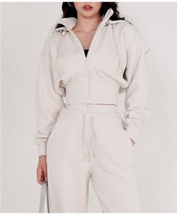 Conjunto Deportivo GAF Personalizado con Lavado Ácido, Pantalón Acampanado, Nuevo Estilo, 100% Poliéster, Forro Polar Grueso de 280GSM, Transpirable, Secado Rápido, Invierno - Product Image 3