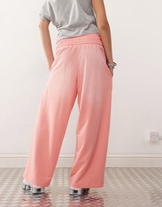 Pantalones Deportivos para Mujer, Más Vendidos, para Invierno, Gruesos, 450GSM, Poliéster-Algodón, Diseño de Cordón Plano, Pierna Ancha, Estilo Holgado - Product Image 5