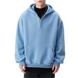 เสื้อฮู้ดดี้ผ้าฝ้ายทรงลำลองแบบสวมใส่สบาย พิมพ์ลายตามสั่ง ผลิตแบบ OEM สไตล์สตรีทแวร์ สำหรับขายส่ง - Product Image 2