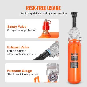 Compressore d'Aria Portatile da 8L, 120 PSI, Gonfiatore Manuale per Pneumatici di Camion e Trattori, 85-116 PSI - Product Image 6