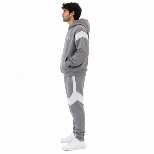 Sudadera con capucha de forro polar extragrande de color liso personalizada, conjunto deportivo transpirable de algodón 100% para correr, proveedor OEM B2B - Product Image 4