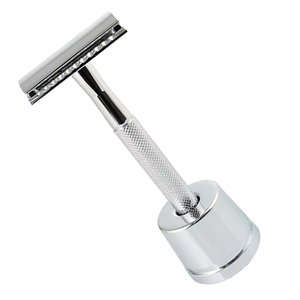 Premium Stainless Steel Double Edge Safety <b>Razor</b> with Knurled Anti Slip Handle Reusable Wet Shaving <b>Razor</b> for <b>Men</b> OEM ODM - Product Image 5